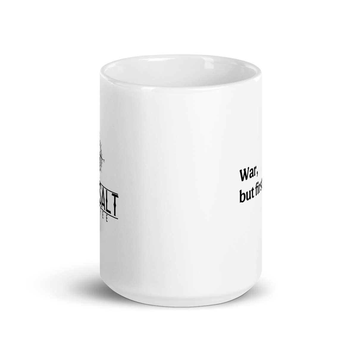 Modern Coffee then War Mug (white)